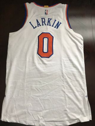 Shane Larkin 2014 - 15 York Knicks Game Worn Jersey w/ Steiner Sports 5