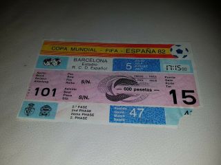 Fifa World Cup 1982 Ticket Game 47 Italy V Brazil Rare Brasil