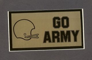 1 Vintage Army " Go Army " Bumper Sticker Nos 