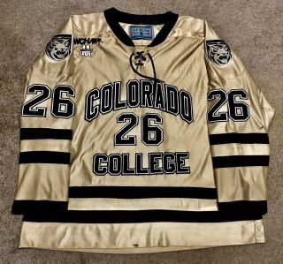 Scott Mcculloch 26 Game Worn Colorado College Wranglers Hockey Jersey Wcha
