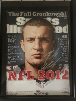 Autographed Gronk Si Cover And Rookie Card