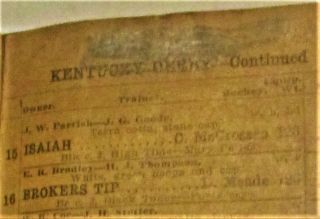 1933 KENTUCKY DERBY PROGRAM - ONLY ONE MARK IN PENCIL - NO TEARS OR WRINKLES 4