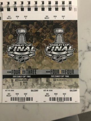 Commemorative Game 7 Stanley Cup Ticket - Includes Game 1 And Game 5 -