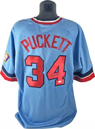 Kirby Puckett Signed Autographed 1984 Rookie Cooperstown Twins Jersey Jsa