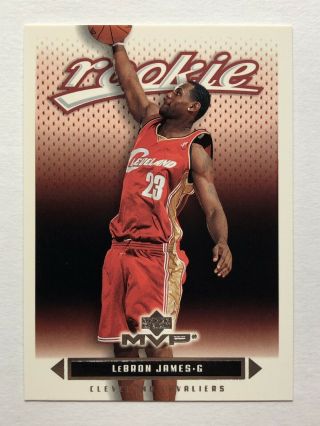 Lebron James Rc 2003 - 04 Upper Deck Ud Mvp Rookie Card 201 Cleveland Cavaliers
