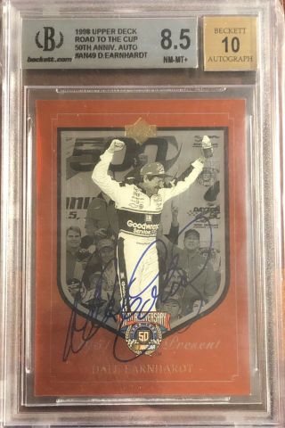 1998 Road To The Cup 50th Anniversary Auto Dale Earnhardt /50 An49 Bgs 8.  5 Pop 2
