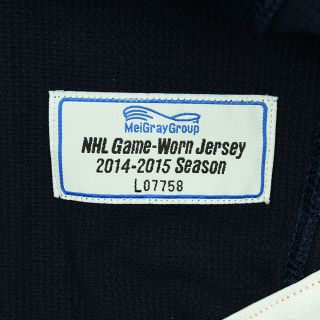 2014 - 15 Adam Cracknell Columbus Blue Jackets Game Worn Reebok Hockey Jersey 5