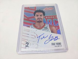 2018 - 19 Absolute Memorabilia Rookie RC Auto Level 2 TRAE YOUNG d /25 2