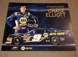 Chase Elliott 9 Napa 2014 Autographed Signed 8x10 Post Hero Card Jr Motorsports
