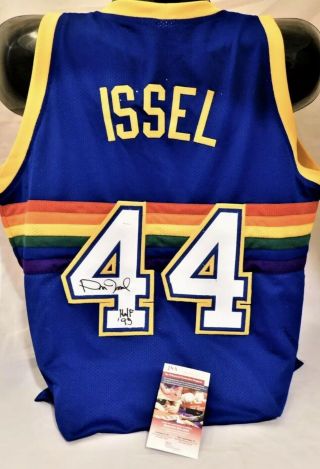 Dan Issel Signed / Autographed Nuggets Throwback Jersey Jsa