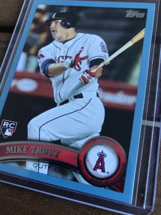 2011 Topps Mike Trout Rookie Walmart Blue Card Looks Flawless PSA 10? 5