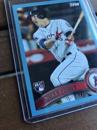 2011 Topps Mike Trout Rookie Walmart Blue Card Looks Flawless PSA 10? 6