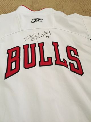 Kirk Hinrich Chicago Bulls Autographed Game Worn 2004 - 05 Warm Up Jacket 5