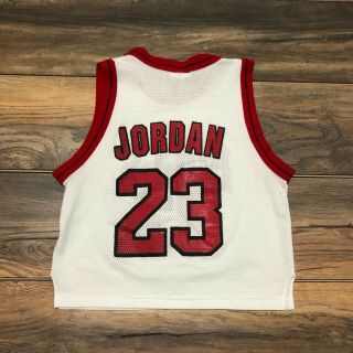 Vintage 90’s Chicago Bulls Michael Jordan Nba Jersey Youth Or Girls Crop Xl
