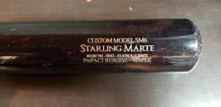 Starling Marte Game Cracked Baseball Bat Ictus Pittsburgh Pirates