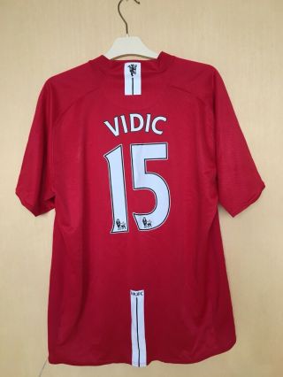 Fc Manchester United 2007\2008 Football Jersey Camiseta Soccer Shirt 15 Vidic