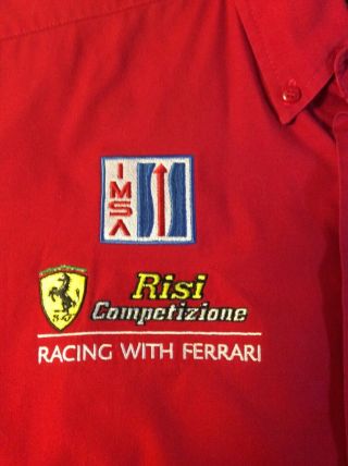 Imsa Weathertech Series - Risi Competizione Team Pit Crew Shirt (l) With Cap