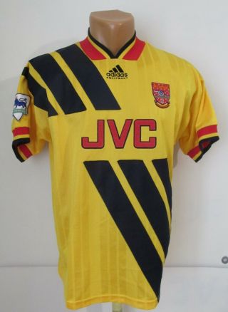 Arsenal 1993/1994 Away Football Shirt Soccer Jersey Jvc Adidas Gunners 90s Top S