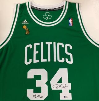 Paul Pierce " Finals Mvp " Signed 2008 Celtics Swingman Jersey Beckett Bas