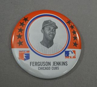 1969 Ferguson Jenkins Chicago Cubs Mlb Baseball Large 3 1/2 " Pin Button