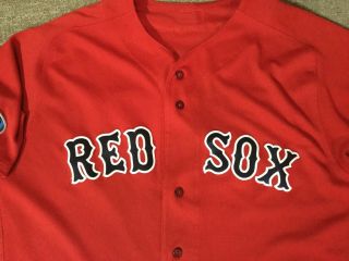 Boston Red Sox Game worn/used Red Alt Postseason jersey 70 BRASIER 2
