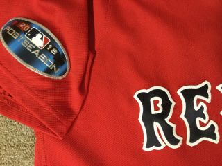 Boston Red Sox Game worn/used Red Alt Postseason jersey 70 BRASIER 4
