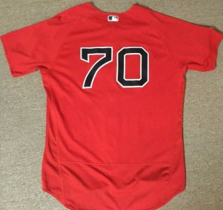 Boston Red Sox Game worn/used Red Alt Postseason jersey 70 BRASIER 5
