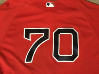 Boston Red Sox Game worn/used Red Alt Postseason jersey 70 BRASIER 6