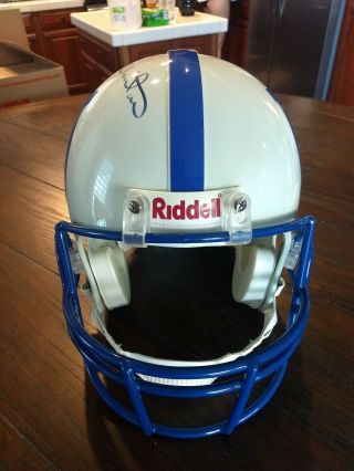 Johnny Unitas Signed Authentic Proline Helmet 2