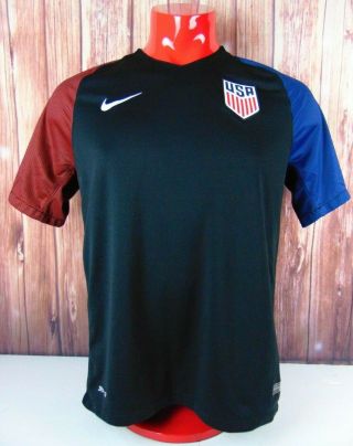 Nike Mens Size Medium Usa Soccer Team Jersey 2016 Red White Blue Dri Fit Fifa