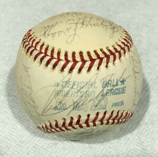 1975 Red Sox Team Signed Baseball 27 Autos - Yaz - Lynn - Rice - Fisk - Al Champions