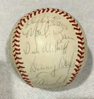 1975 Red Sox Team Signed Baseball 27 Autos - Yaz - Lynn - Rice - Fisk - AL Champions 2