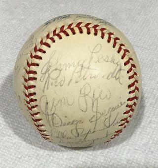 1975 Red Sox Team Signed Baseball 27 Autos - Yaz - Lynn - Rice - Fisk - AL Champions 5