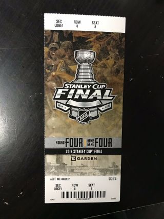 Stanley Cup Bruins Vs St Louis Blues Game 7 Stub Center Ice