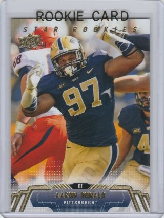 Aaron Donald 2014 Upper Deck Star Rookie Card Pitt Panthers College Football Rc
