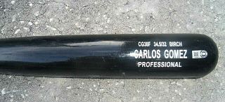 CARLOS GOMEZ 2018 cracked game Rawlings baseball bat MLB Authenticated 2