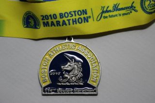2010 Boston Marathon Medal With Bonus Sticker
