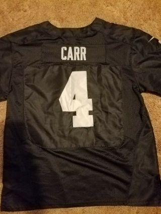 Oakland Raiders Derek Carr On Field Jersey Size 48 2