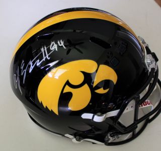 Aj Epenesa Signed F/s Iowa Hawkeyes Full Size Helmet W/coa A.  J.  C