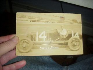 Old Normen Batten Race Car Photo 6 1/4 X 4