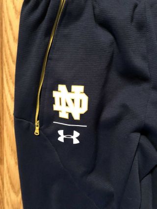 NOTRE DAME FOOTBALL TEAM ISSUED UNDER ARMOUR PANTS LARGE 19 2
