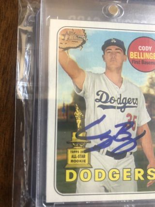 2017 TOPPS Heritage All Star Cody Bellinger Auto.  On Back 2