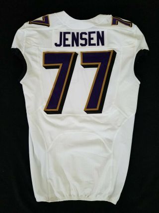 77 Ryan Jensen Of Baltimore Ravens Nfl Game Issued Jersey - Br 1743