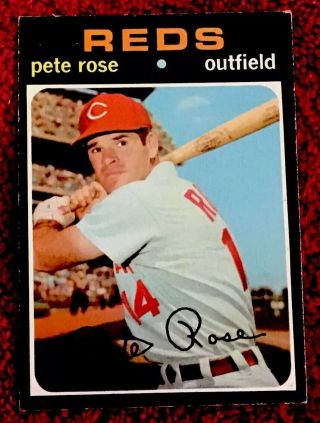 1971 Topps Baseball Card 100 Pete Rose Cincinnati Reds