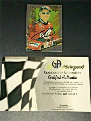 Jimmie Johnson Rookie Year Wheels 2002 7x Champion 92 Chevy Signed Card Gai