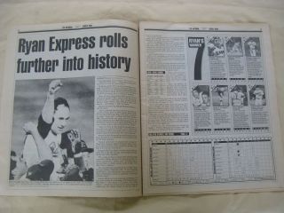 1991 The National Sports Daily Newspaper NOLAN RYAN TIME AGAIN 2