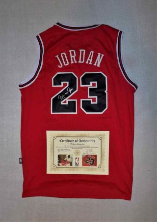 Michael Jordan Chicago Bulls Signed Autographed Jersey Usa Basketball