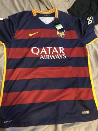 Lionel Messi Signed 2015 - 16 Fc Barcelona Jersey Autographed Adult Xl
