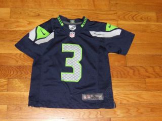 Nike Seattle Seahawks Russell Wilson Football Jersey Boys Toddler Small Size 4