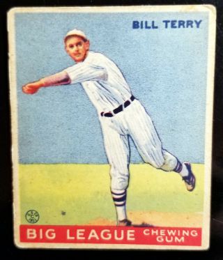 1933 Goudey Gum 20 Bill Terry (hof) York Giants
